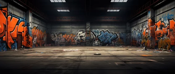 Fotobehang Graffiti wall abstract background. Idea for artistic pop art background backdrop. © radekcho