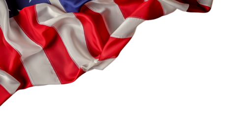 American flag in the wind