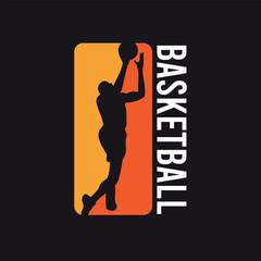 vector icon basketball. Sport typography, t-shirt graphics, poster, banner, flyer, print and postcard