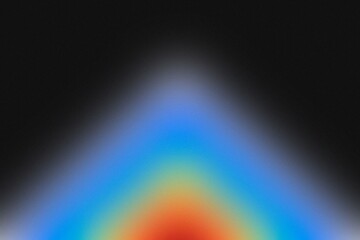 Holographic Pyramid. Holographic Retro Background. 80s, 90s Style. Black Background with Holographic.	
