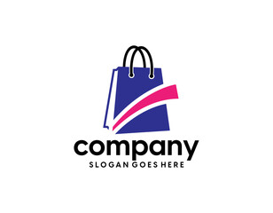 Set of Online Shop Logo designs Template. Illustration vector graphic of shopping bag, computer and mouse logo. Perfect for Ecommerce, sale, store web element. Company emblem.