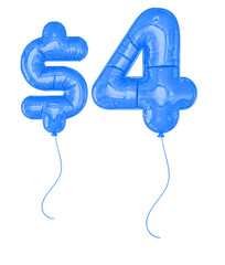 4 Dollar Blue Balloon Number 