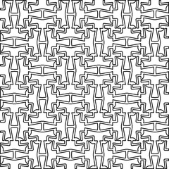 Abstract background with figures from lines. black and white pattern for web page, textures, card, poster, fabric, textile. Monochrome graphic repeating design.