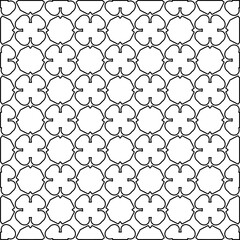 Fototapeta premium Abstract background with figures from lines. black and white pattern for web page, textures, card, poster, fabric, textile. Monochrome graphic repeating design.