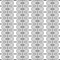 Abstract background with figures from lines. black and white pattern for web page, textures, card, poster, fabric, textile. Monochrome graphic repeating design.