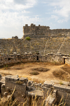 the ruins of the ancient amphitheater
