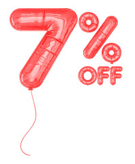 7 percent Sale off Promotion red Balloon