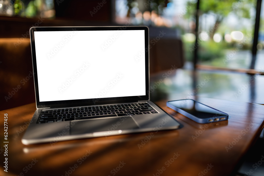 Poster digital tablet computer close up man using tablet hands man multitasking with isolated screen