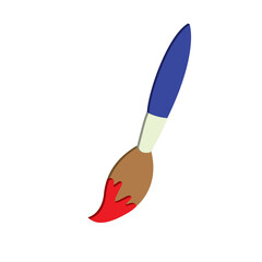 3D illustration of a paint brush