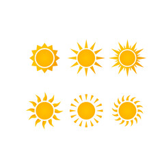 set of sun icons