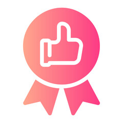 Fototapeta premium quality assurance gradient icon