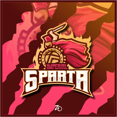 Sparta Warrior mascot esport logo design