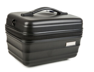 Black briefcase isolated on white background. Clipping path included.