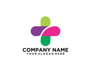 Medical Cross and Health Pharmacy Logo Vector Template