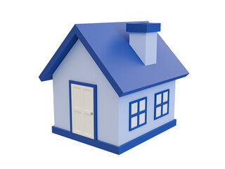 3d minimal house. real estate. property investment concept. 3d illustration.