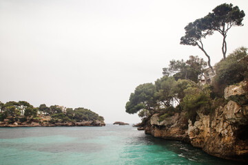 Naklejka premium coves of a beach in mallorca spain