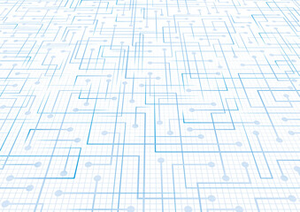 サイバー空間を流れるパルス　デジタルのイメージ