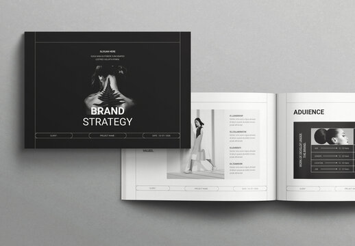 Brand Strategy Guide Layout Brochure Template Landscape