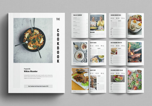 Cook Book Recipe Book Brochure Template