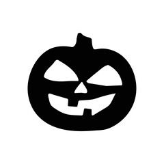 Halloween pumpkin silhouette illustration, jack o lanterns, holiday selebration