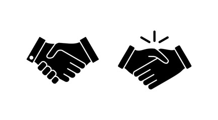 Fototapeta premium Hand shake icon vector. business handshake. contract agreement. partnership