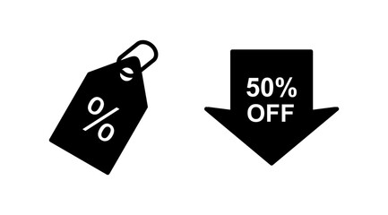 Discount icon vector. shopping tags. percentage icon