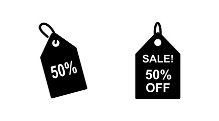 Discount icon vector. shopping tags. percentage icon