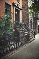 Stairs in the house on the street in New York city