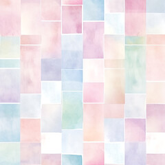 watercolor patchwork pattern , pastel colorful