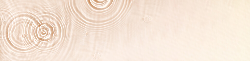 banner water texture ripples wave clean transparent water abstract background in beige color	