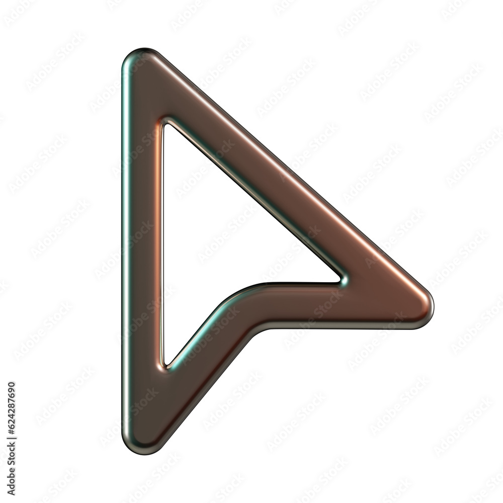 Wall mural Line Pointer Arrow 3D Icon