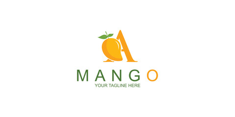 Fototapeta na wymiar Creative mango logo design with unique concept| premium vector
