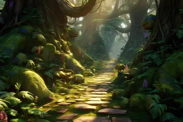 empty 3D cartoon background for kids and animation  generative ai creation  © Ecleposs