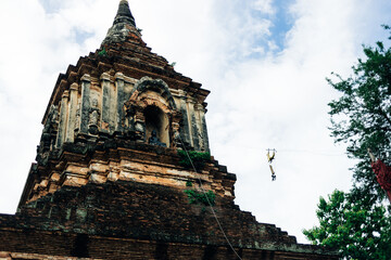 Pagoda of wat lok moli temple in Chiang mai city