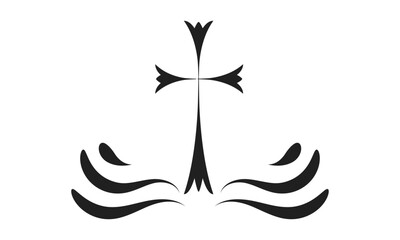 Christian Symbol design for print or use as poster, card, flyer, sticker, tattoo or T Shirt