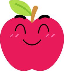 Apple Face Happy Blush Over Smile