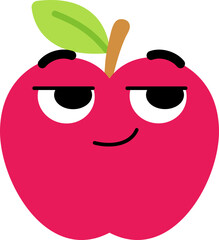 Apple Face Looking Right Know Something