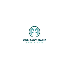 Modern letter RR logo vector design template