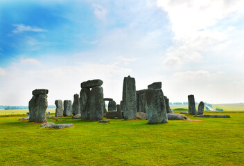 Naklejka premium Stonehenge for English, 神秘的巨石阵