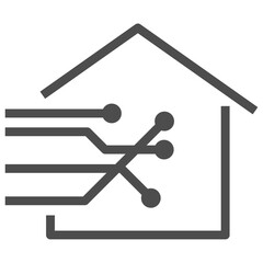 Smart home technology line icon. Home equipment  object symbol.