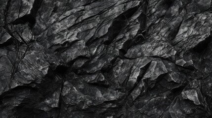 Mountain Majesty: Monochrome Rock Texture in Dark Gray Stone Granite