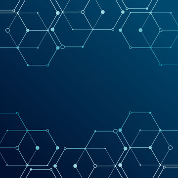 tech and game backgrounds with the dynamic energy of abstract hexagon line illustrations as corner borders or decorative frame