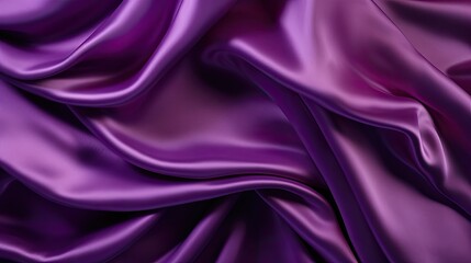 Sensual Glamour: Dark Magenta Purple Silk Satin, Graceful Folds in a Luxurious Composition