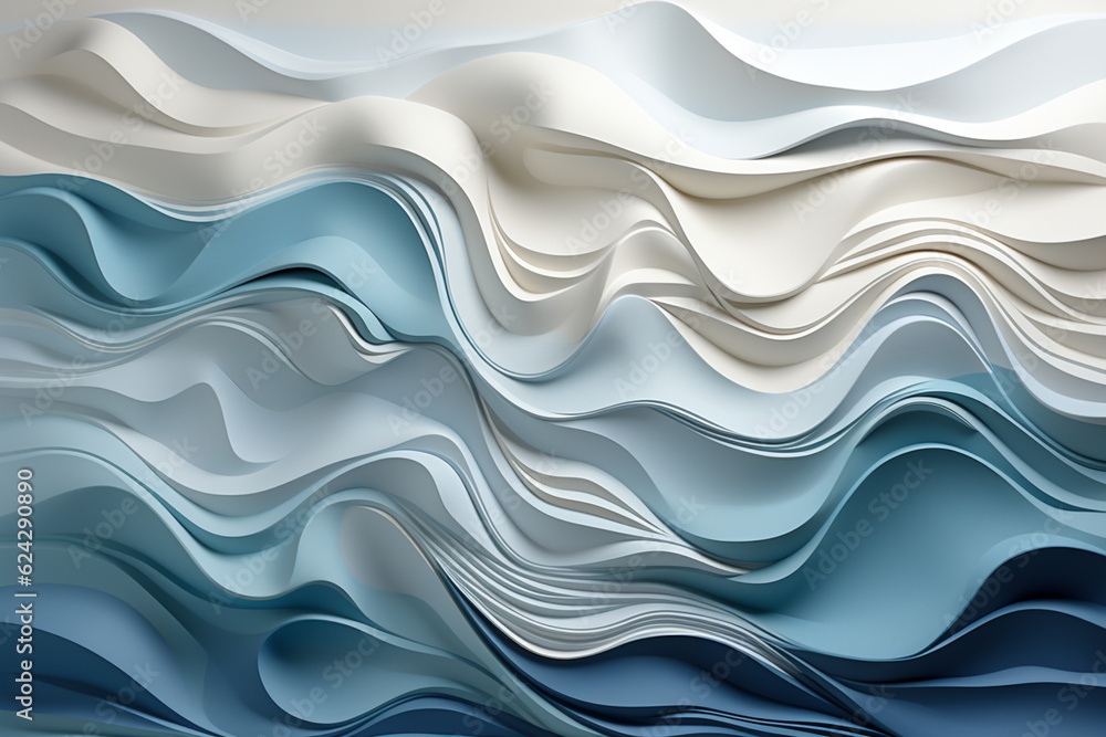 Poster A series of abstract photographs that capture the aftermath of a snow avalanche.  Generative AI.
