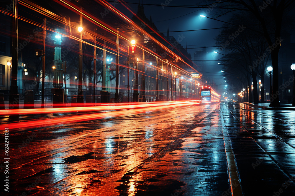Aufkleber an experimental photography project that captures the light trails created by passing cars around a 