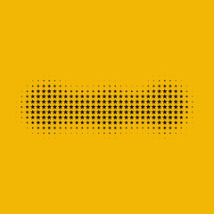 Naklejka premium abstract halftone dots to decorate the design, giving it a retro touch against a yellow backdrop.