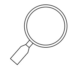 magnifying glass isolated on white