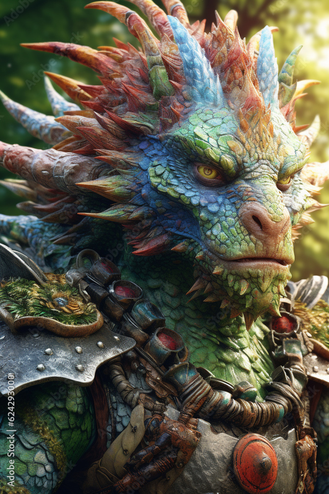 Leinwandbilder fantastical character or creature, combining elements of mythology, fantasy, and science fiction to 