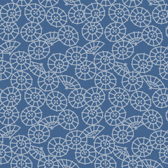 Japanese Overlap Umbrella Vector Seamless Pattern