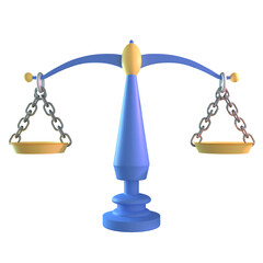 3D Law Icon Illustrations Isolated